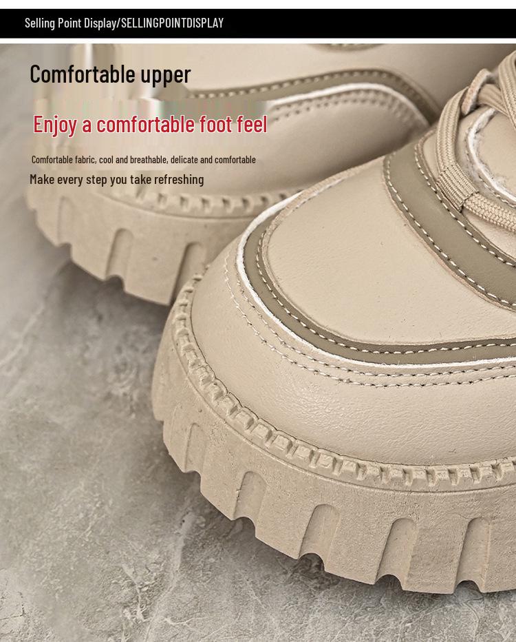 Ghete de damă înalte până la gleznă, căptușite cu fleece - Stil coreean, cu înălțime adăugată, călduroase și versatile, pantofi casual