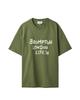 BROMPTON LONDON Lettering Graphic T-Shirt - Olive (P242Uts415)