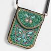 Bohemian Style Pu Flower Embellished Shoulder Bag With Magnet Closure For Daily Use