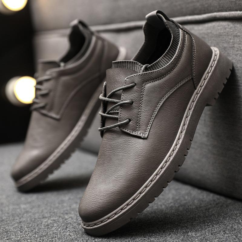 Men Casual Leather Shoes Brand Business Shoes Soft Sole Non-slip Driving Shoes Men Comfortable Loafers Fashion Formal Dress Shoe
