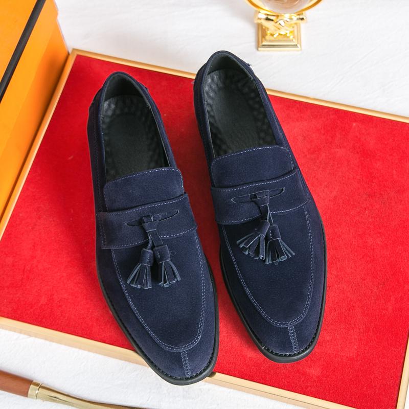 Fashion High Quality Men Breathable Casual Flow Su Le Fu Shoes Fashion Brand Men Spring Comfortable Pointed Formal Business Leather Shoe