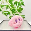 Plush Kirby Coin Purse Keychain Star Eye Embroidery Design For Gift Kids