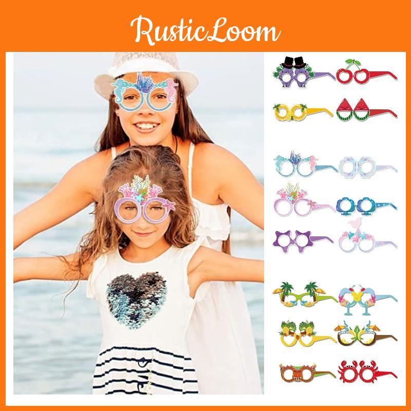 Stylish And Eye-catching Mermaid Fruit Paper Glasses Perfect For Children's Summer Parties And Festivals