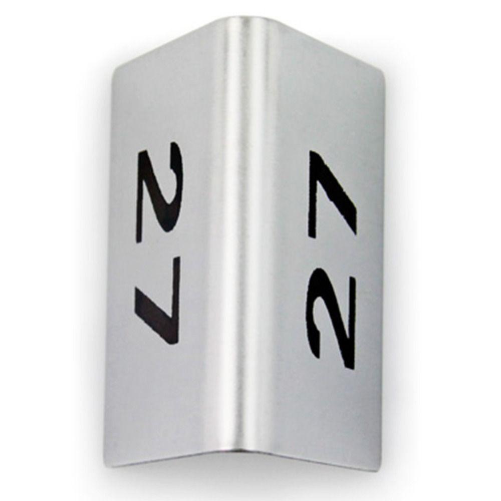 10 Stück/Set Tisch-Nummernschild aus Edelstahl, beidseitig nummeriert 1 bis 20, nummerierte Tischkarte, Schreibtisch-Nummernschild