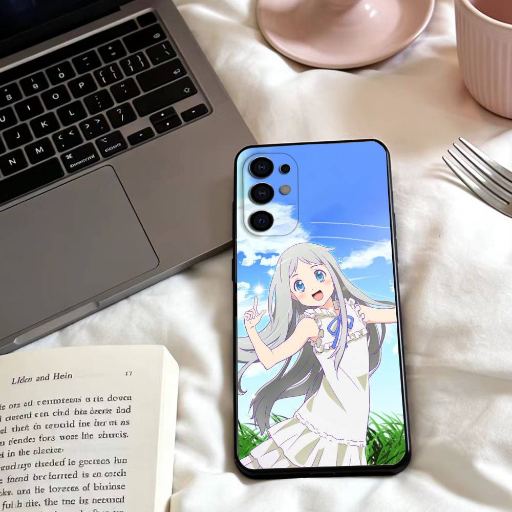 AnoHana M-Meiko Anime H-Honma Phone Case For Samsung S25,24,23,22,30,21,10,9,Ultra,Plus,Lite,FE,4,5 G Soft Black Case