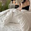 Cotton Bedding Four-piece Set French Romantic White Lovers Skin-friendly Breathable Quilt Cover Sheet Pillowcase Set