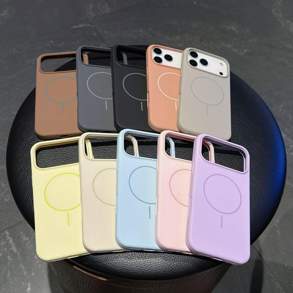 Liquid Silicone Magnetic Phone Case For iPhone 17 Air 16 15 Plus 14 Pro Max For Magsafe Wireless Charge Slim Fit Soft Cover