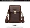 Men's Retro Crazy Horse Leather Crossbody Phone Waist Bag