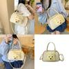 Peluche Orsetto Pooh Decorazione Borsa Tote da Donna con Scomparto Trasparente per Uso Quotidiano Casual