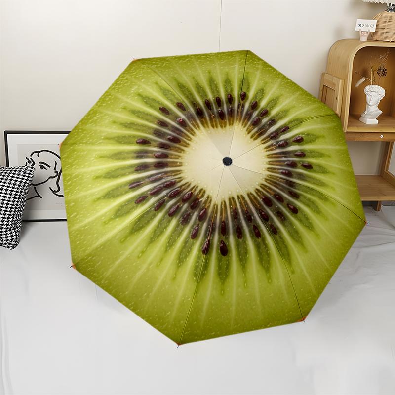 1 PC Automatic Folding Umbrella -fruitPattern,Portable & Foldable Design with 8 Ribs,Christmas Birthday Gifts
