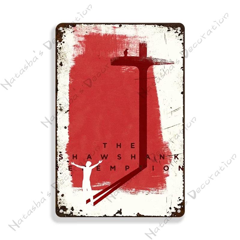 1994 American Movie The Shawshank Redemption Wall Plate Vintage Metal Plaque Metal Tin Sign Home Club Metal Signs Wall Decor