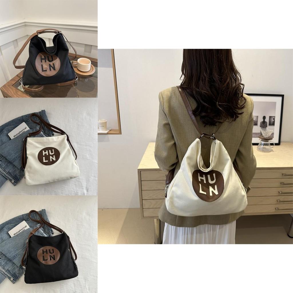 Trendy Canvas Tote Bag For College Students Stylish Large Capacity Daily Use