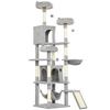 Cat Tree, 192 Cm Large Multi-Level Cat Tower for Indoor Kittens with 8 Scratching Posts, 3 Plush Beds, 2 Hammocks
