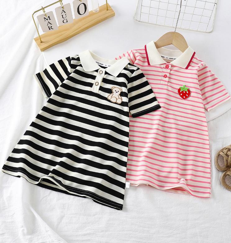 Maglietta Gonna Bambina Stampa Gatto Festa Principessa Skater Estiva Vestito Carino Bambina