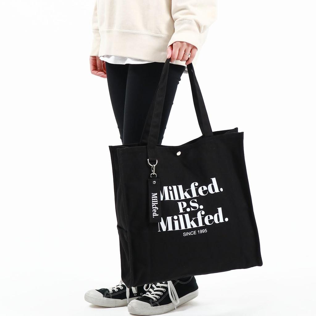 Milkfed DIDONE LOGO BIG TOTE 103203053014 Black Tote Bag Women's
