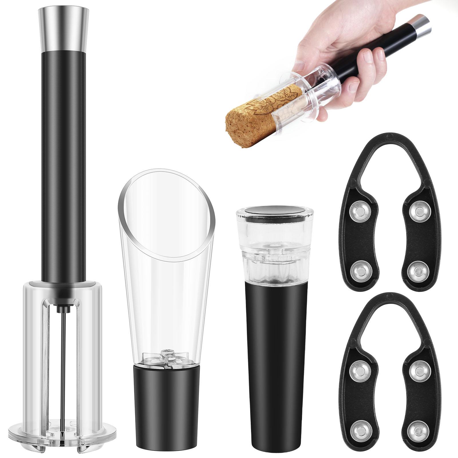 

Air Pump Wine Bottle Opener Portable Efficient aluminum alloy Pin Air Pressure Red Wine Corkscrew Kitchen Tools Bar Accessories чёрный