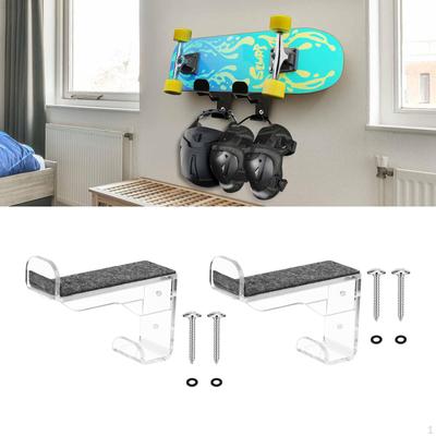 2Pcs Snowboard Wall Mount Display Racks Organizers Horizontal Storage Hangers Helmet