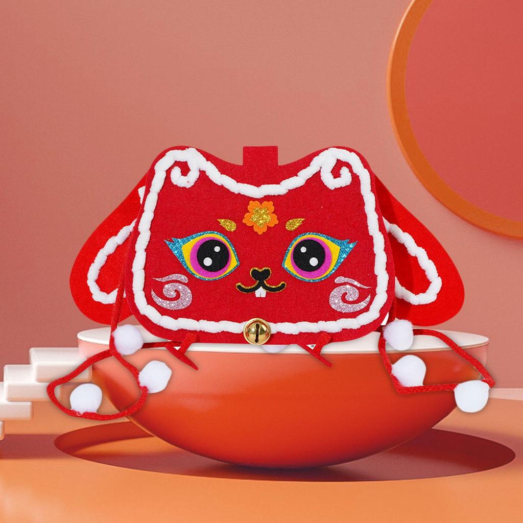 Girls DIY Bags Making Kit DIY Parts Hardware Sew Accessories Felt Cloth Shoulder Bag Sewing Material for Theme Party Birthday