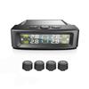 Motorcycle TPMS Solar USB Power Tire Pressure Monitor Tire Pressure Monitoring System Temperature Sensor Alarm