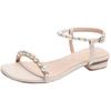 061-5 Low-heeled women's small sandals women's summer evening temperament French small heels 2025 explosion
