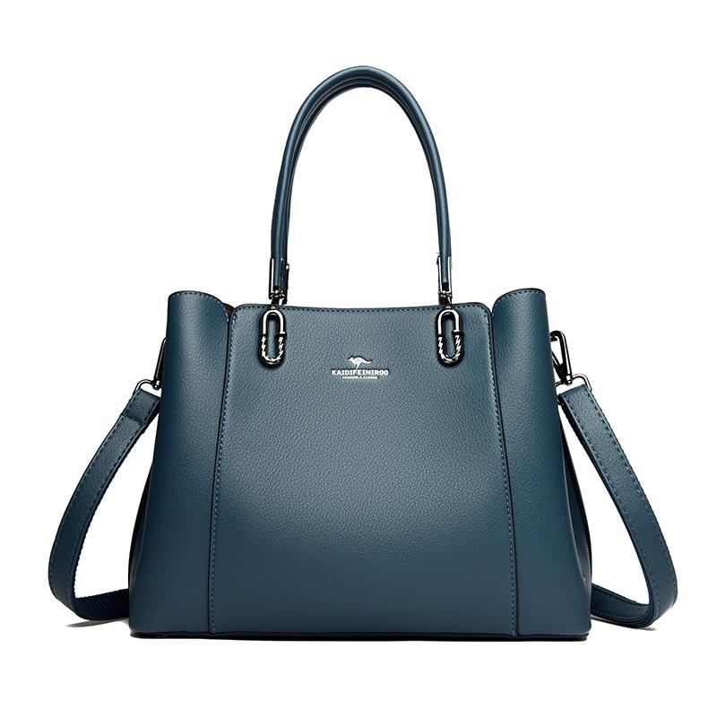 Multi-pocket 3 Layer Design Women Handbag Luxury Designer Shoulder Crossbody Bags High Quality PU Leather Ladies Casual Tote Bag