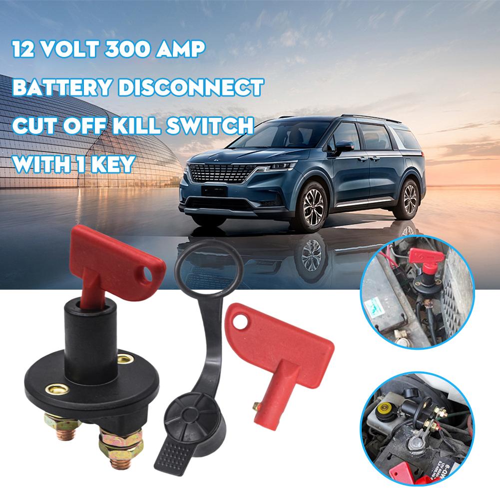 Car Accessories For Truck Boat Marine ATV Power Isolator Car Battery Disconnect Switch Cut Off Kill Switch 2 Removable Keys