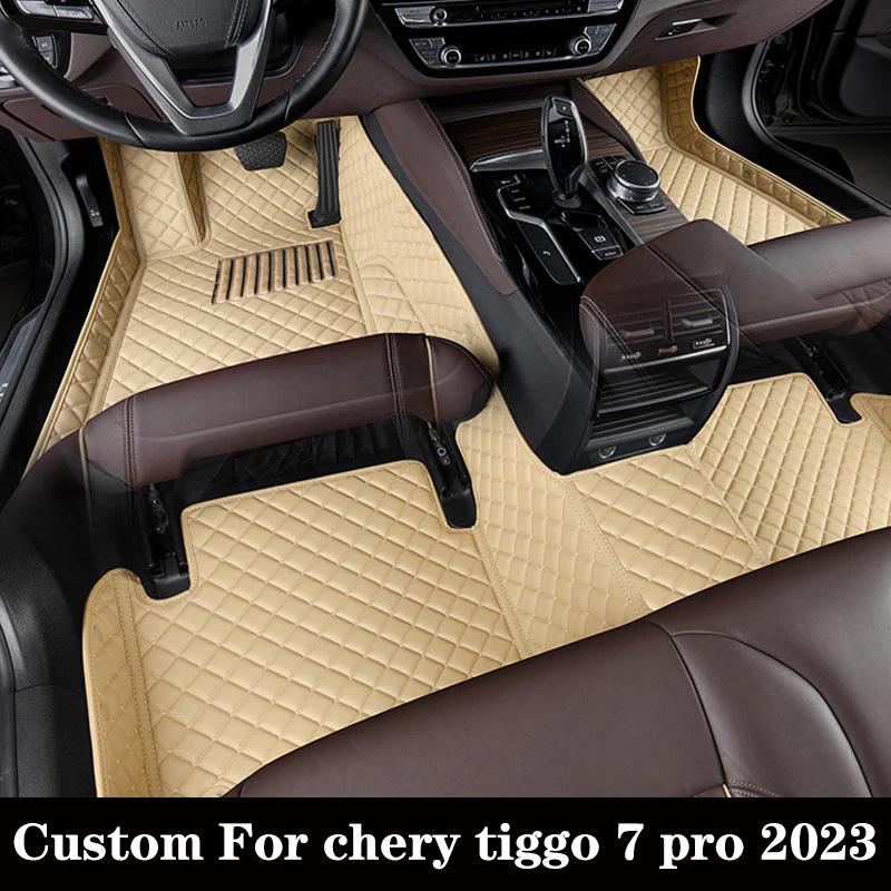 

Автомобильный коврик на заказ для Chery Tiggo 7 Pro 2023, кожаные чехлы с бриллиантами, подушечки для ног, роскошный женский ковер, авто