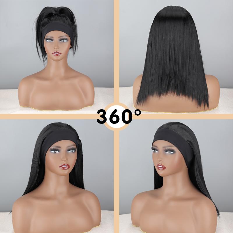 XINRAN Afro Dames Mode Schouderlengte Kinky Krullend Natuurlijk Zwart Pruik Zonder Pony Synthetische Vezel Diep Krullend Zwart Pruik