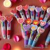 Limited Edition Valentine's Day Cartoon Pocket Four-Color Ballpoint Pen – Creative and Practical Stationery for Students