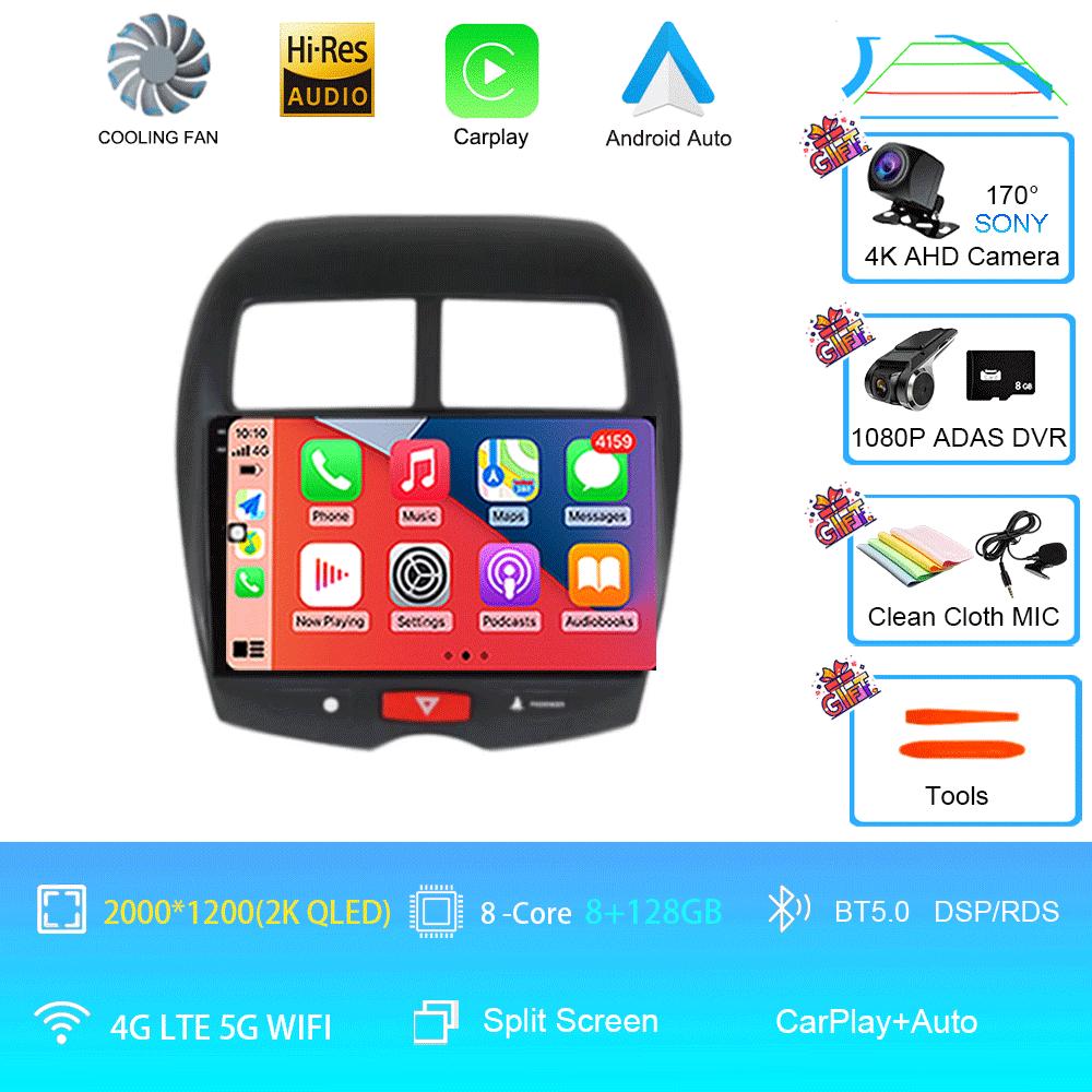 Car Radio Android 14 For Mitsubishi ASX 1 2010 2011 - 2016 C4 Peugeot 4008 DSP Multimedia Video Player Carplay Stereo Audio GPS
