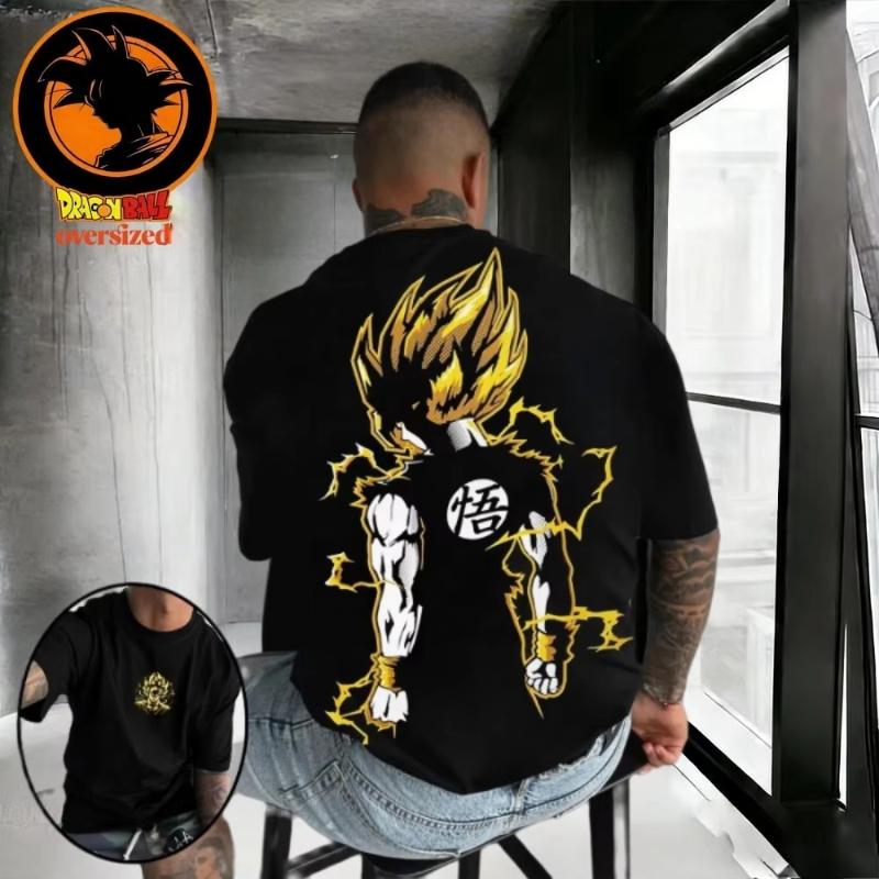 2026 Summer Dragon Ball Compilations Retro Highquality Cotton Men Tshirts Super Saiyan Unisex Childrens Casual Short Sleeves