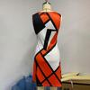 A-Line Sleeveless Striped Dress Slim Fit Women V-Neck High Waist Spring Summer Vacation Dress Seaside S-XL