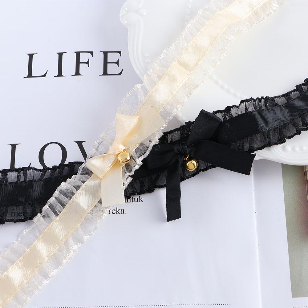 Choker For Girls Korean Necklace Cosplay Neck Jewelry Woman Clavicle Chain Bow Bell Necklace