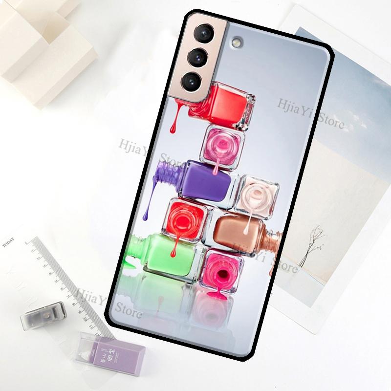Beautiful Nail Polish Enamel Color Case For Samsung Galaxy S23 Ultra Note 20 10 S9 S10 Plus S20 S21 FE S22 Ultra Phone Cover