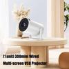1080P USB Corded Projector With 240 Degree Rotating Lens and Auto Correction for Multi Scenario Use