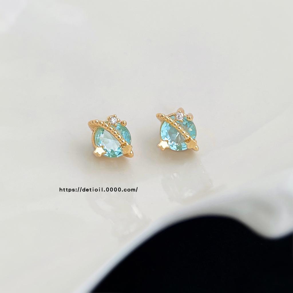 Fresh and Sweet Planetary Minimalist Earrings 1 pair