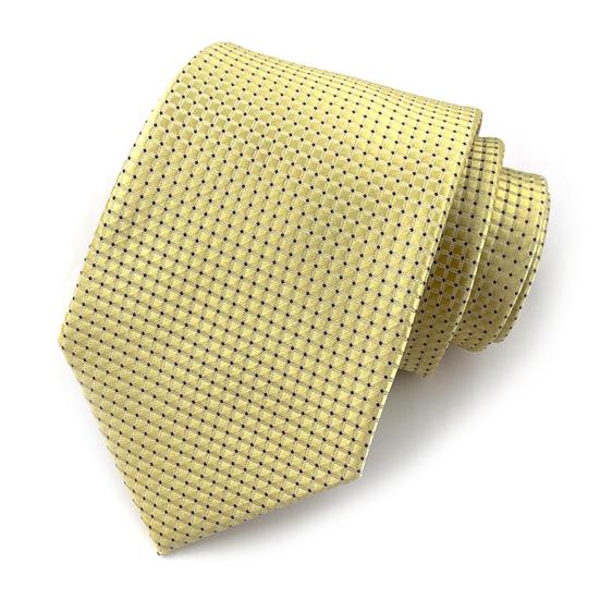 

Men Tie Exquisite All Match Accessory Gentleman Plaid Business Tie for Banquet жовтий