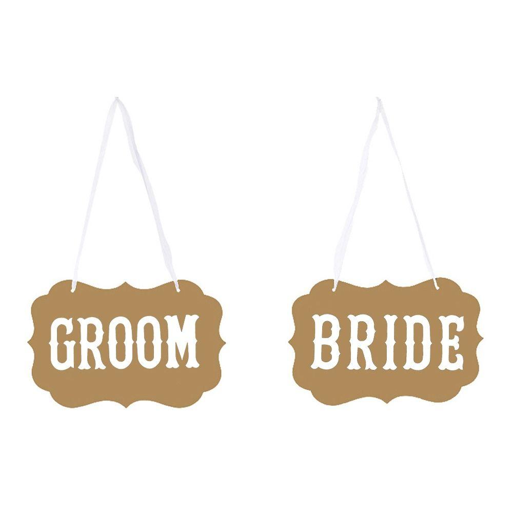 Elegant Wedding Paper Seat Sign Rustic Letter Hanging Sign Mr&Mrs Chair Back Sign  Bridal Shower