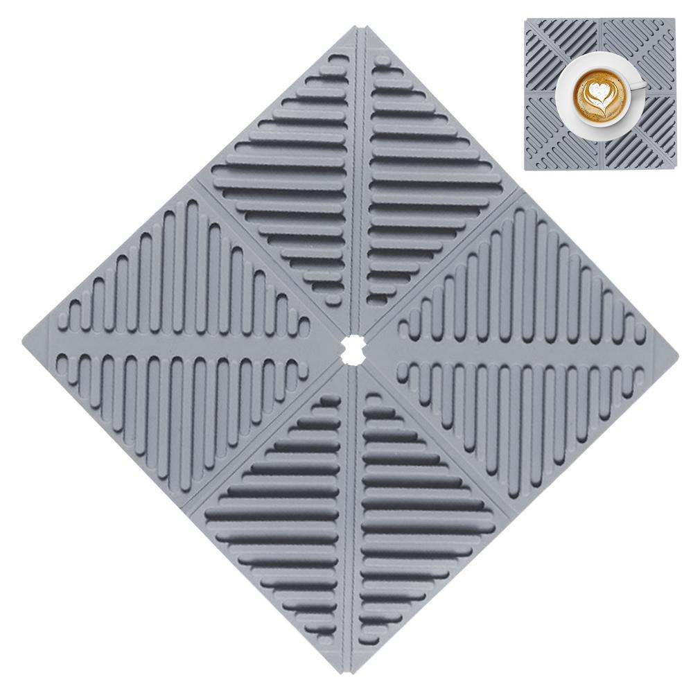 Silicone Coasters Anti-Slip Tabletop Protection Insulation Mat Coaster For Office Desk For Hot Cold Beverages Coffee Latte Soup