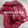 Korean High-quality Cashew Silk Silk Scarf Small Square Scarf Autumn and Winter New Red Scarf Warm Neck Shawl