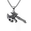 2023 Trendy Titanium Steel Dragon Pendant Necklace - European & American Style Men's Punk Retro Flame Design