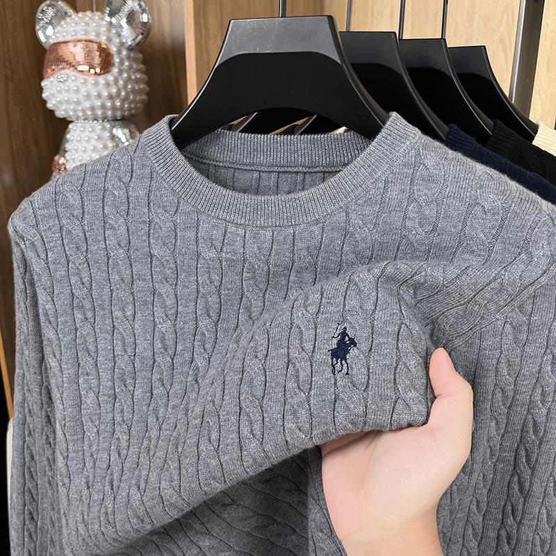 ZYLLO Luxury Pony Embroidery Designer Brand Sweater New Fashion Unique Jacquard Comfort Paul Casual Knitted Round Neck Pullover Unisex