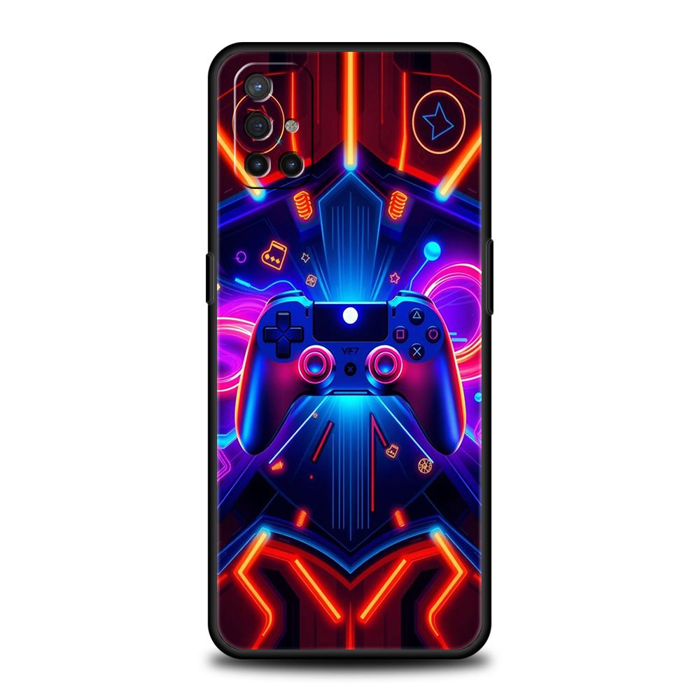 Phone Case For Oneplus 13R 12R 13 12 10T 10R Nord N100 N200 N10 10 9 9R 9RT CE 2 Z Pro 5G Soft TPU Cover Game Controller Graphic