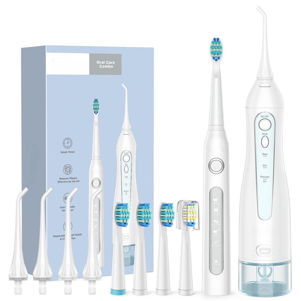 Water Dental Flosser Teeth Portable Cordless USB Oral Irrigator Cleaner IPX7 Waterproof Electric Toothbrush Set Home