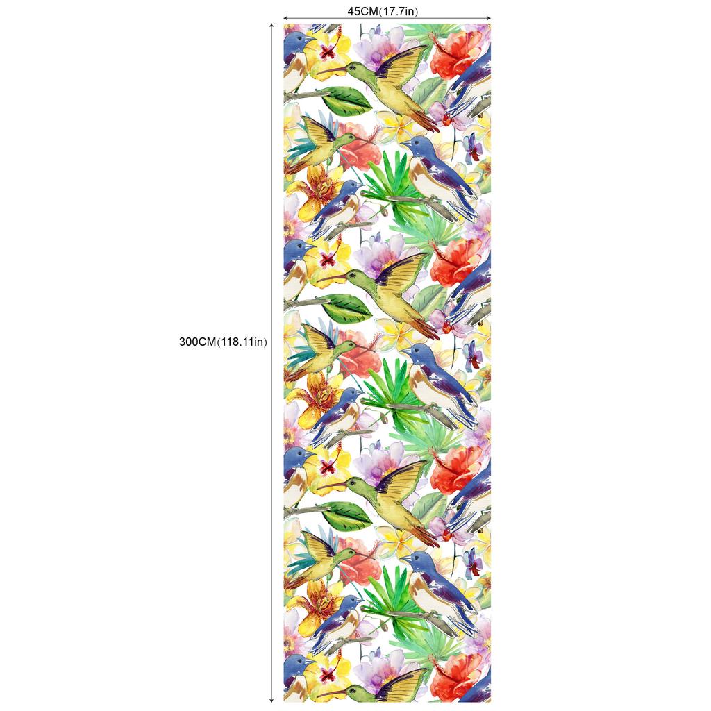 Samolepicí tapety na pozadí obývacího pokoje a ložnice (Květiny a ptáci zelená rostlina)