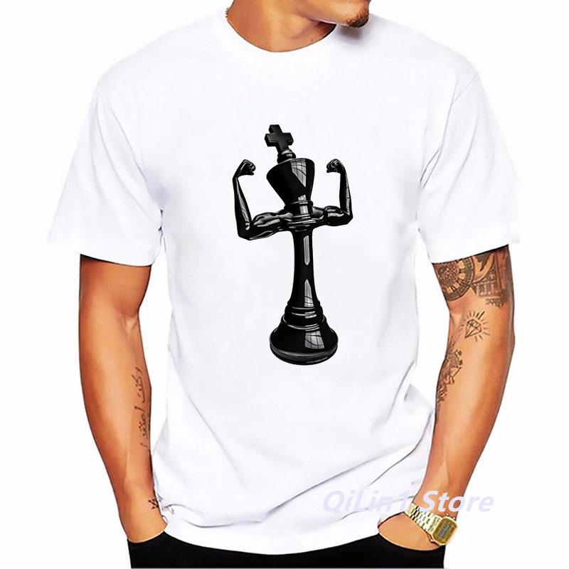 If You Lose The Queen You Might As Well Lose The Game Chess Print Funny T Shirts Men Summer Top White TShirt Graphic T Shirts 4XL