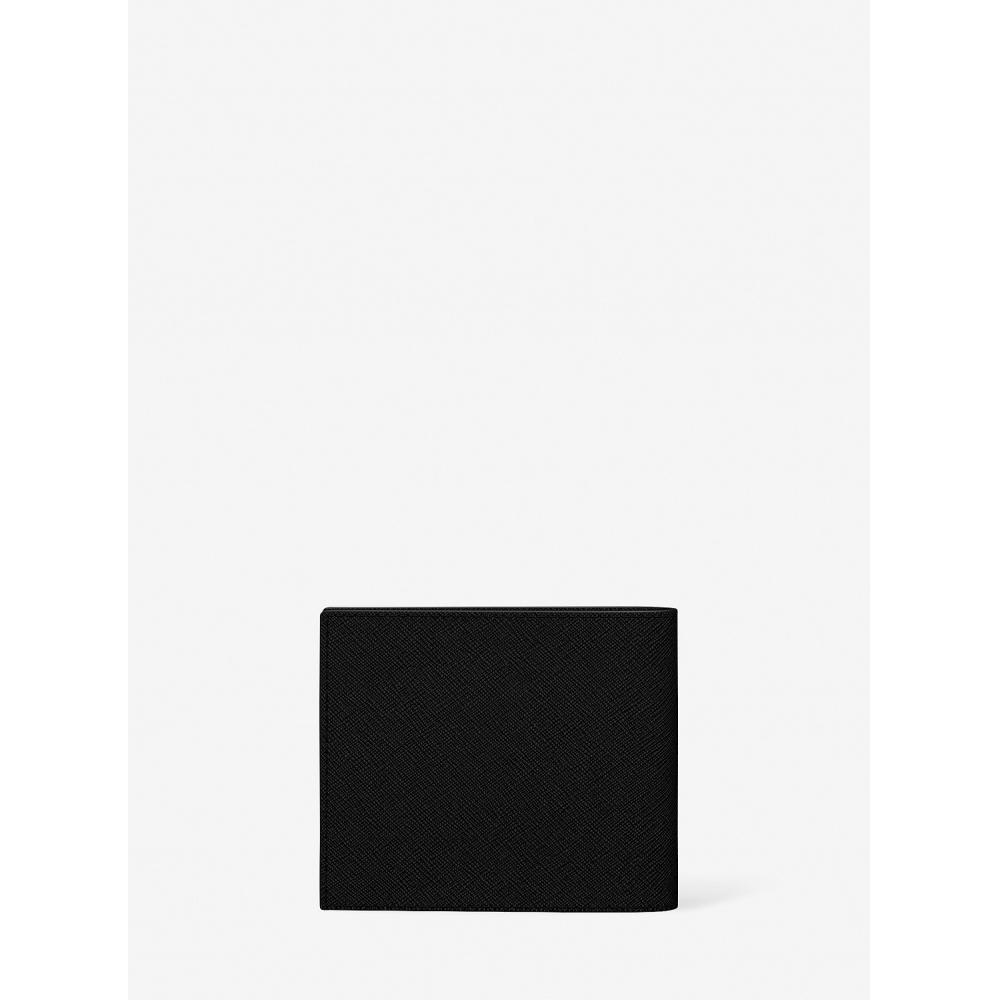 Michael Kors Saffiano Leather Bifold Wallet Black 36s5lcof2u1