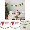 Eye-catching Christmas Decorative Triangle Flags For Cheerful Party Atmosphere Setup