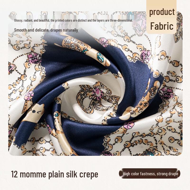 Elegant 100% Mulberry Silk Square Scarf 65*65cm