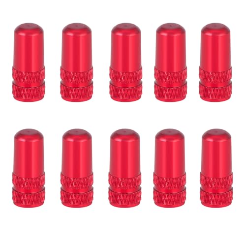 

Колпачки для вентилей велосипедов из алюминиевого сплава, 10 шт., колпачки для воздушных форсунок во французском стиле, пылезащитный чехол для вентилей шин из алюминия, французский вентиль, черный для велосипедов (красный)